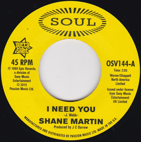 Shane Martin, I Need You / Taj Mahal, A Lot Of Love