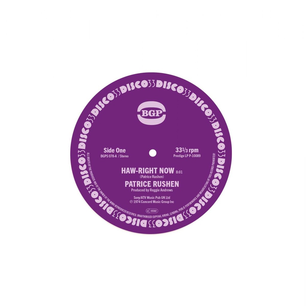 [BGPS 078] Patrice Rushen, Haw-Right Now / Kickin' Back