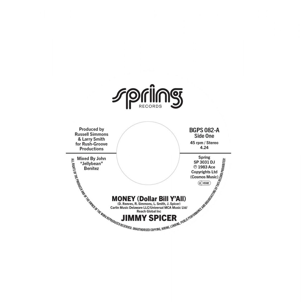 [BGPS 082] Jimmy Spicer, Dollar Bill Y'All / Instrumental 