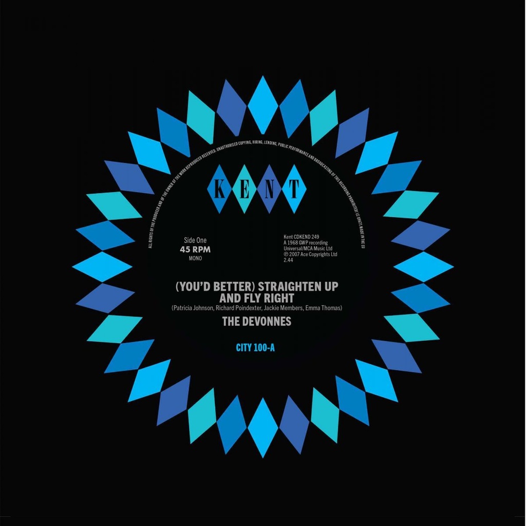 [CITY 100] The Devonnes, (You'd Better) Straighten Up And Fly Right / Doin' "The Gittin' Up" 