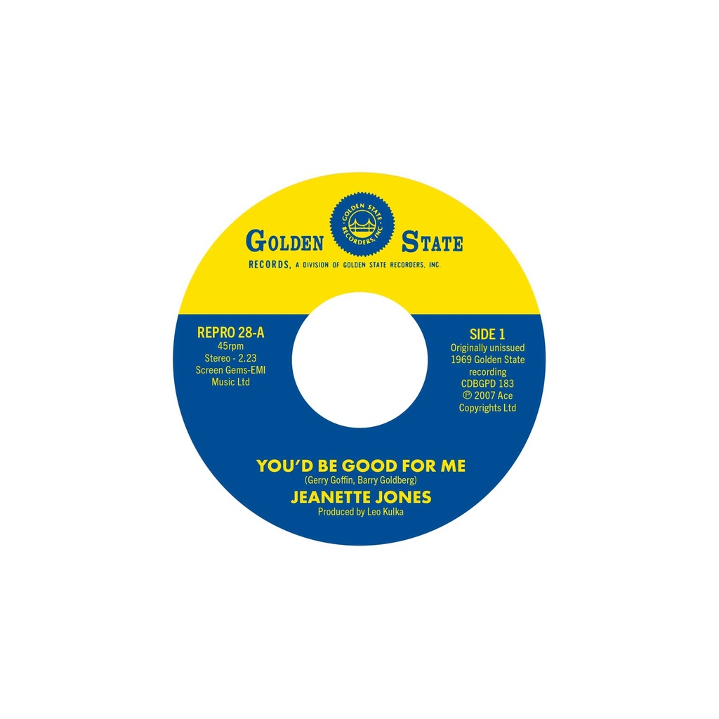 [REPRO 28] Jeanette Jones, You'd Be Good For Me / Cut Loose 