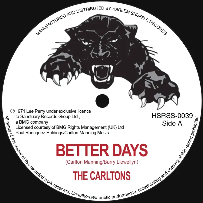 [HSRSS0039-7] The Carltons, Better Days b/w Lee Perry, Station Underground News