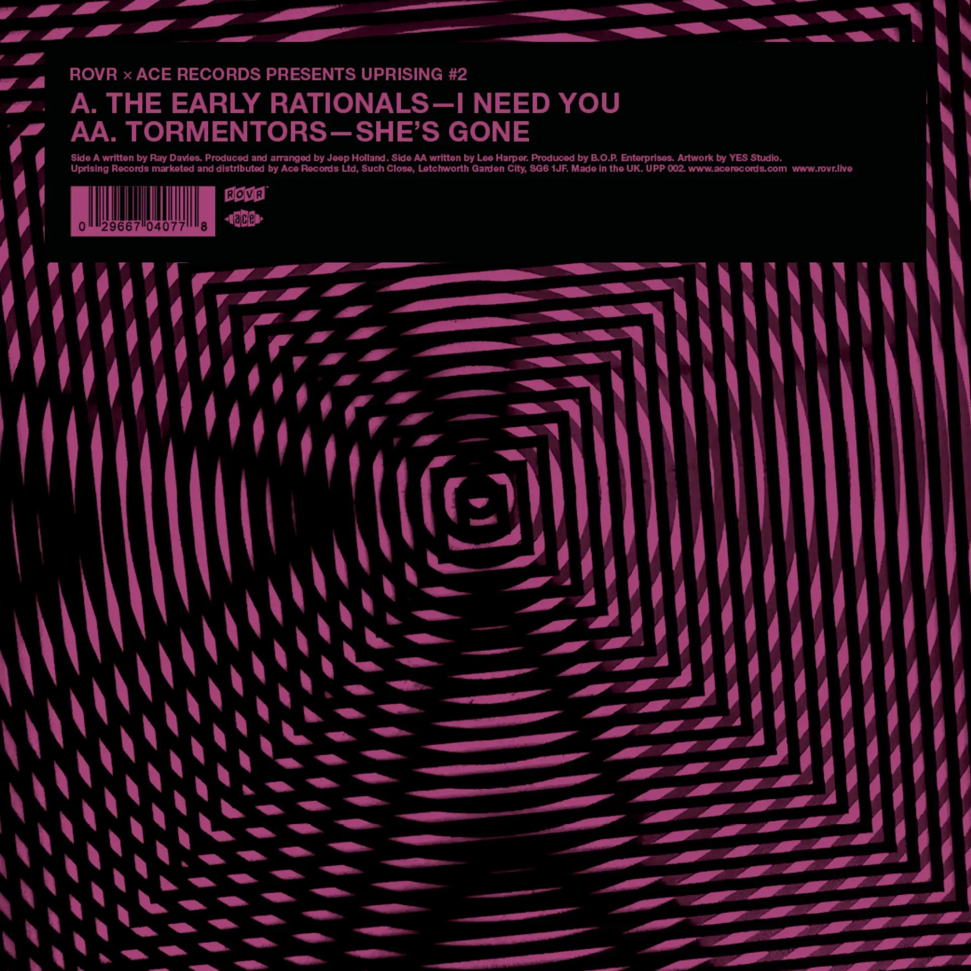 [UPP 003] The Early Rationals, I Need You b/w The Tormentors, She's Gone