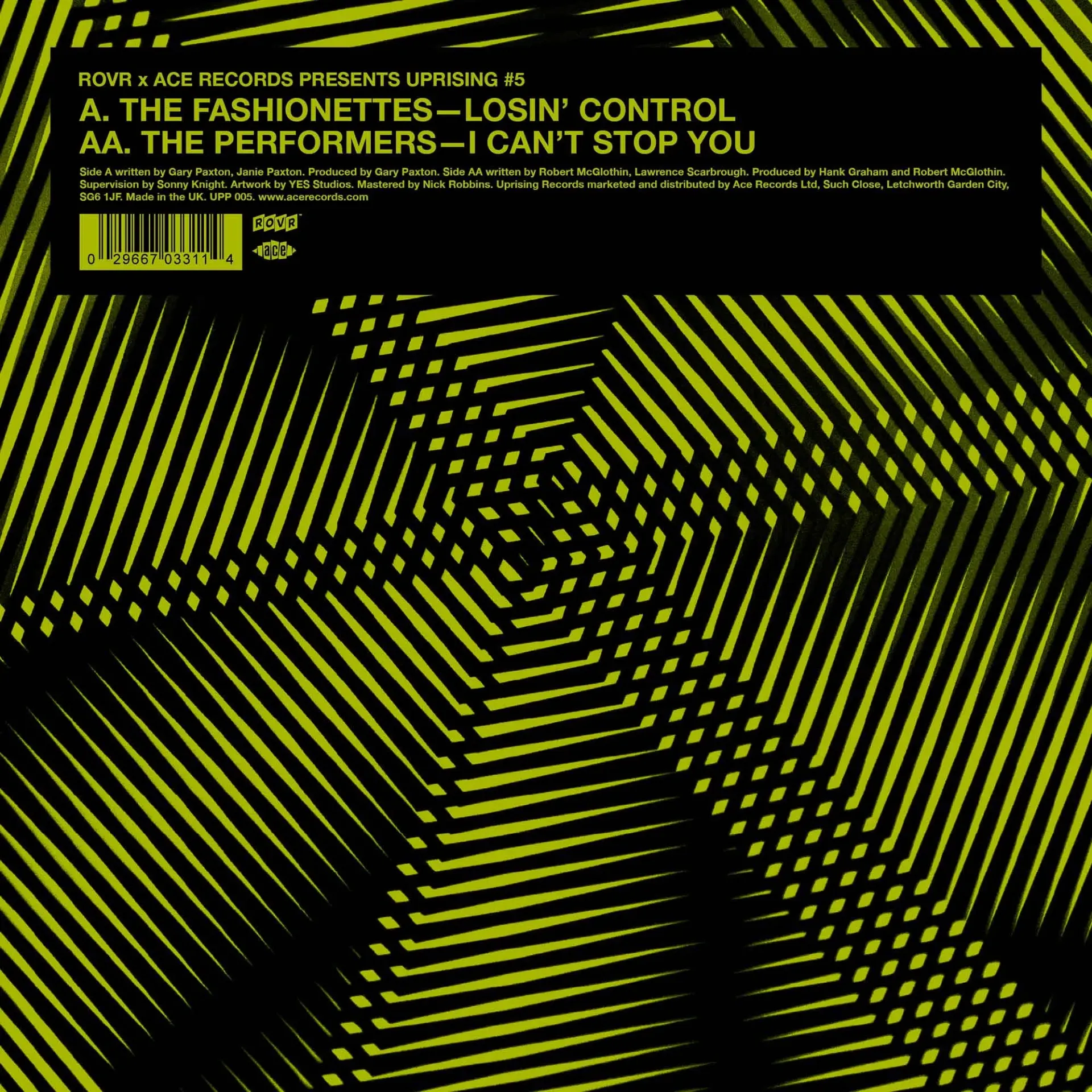 [UPP 005] The Fashionettes, Losin' Control / The Performers, I Can't Stop You