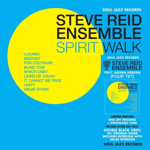 [SJRLP484] Steve Reid Ensemble (featuring Kieran Hebden), Spirit Walk (COLOR)