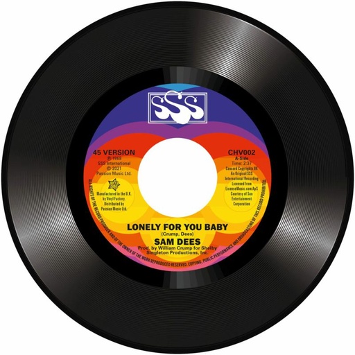 [CHV002] Sam Dees, Lonely For You Baby b/w Lonely For You Baby (Alt Version)