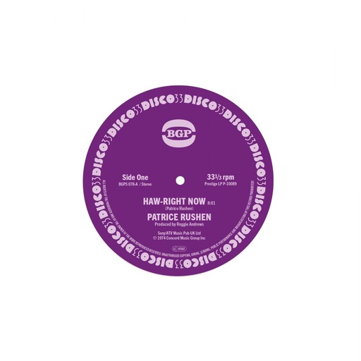 [BGPS 078] Patrice Rushen, Haw-Right Now / Kickin' Back