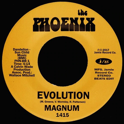[PHNBB1] Magnum, Evolution (Beats Edit) b/w It's The Music That Makes Us Do It