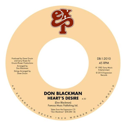 [DB12010] Don Blackman, Heart's Desire / Holding You, Loving You