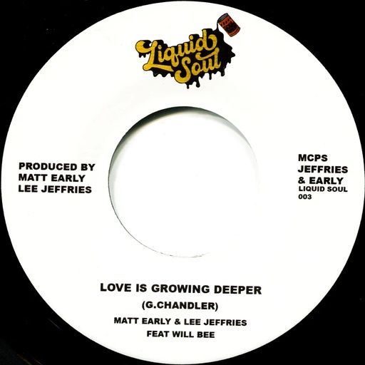 [LS003] Matt Early & Lee Jeffries, Love Is Growing Deeper / Blank (One Sided 7”)