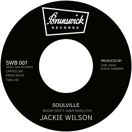 [SWB 007] Jackie Wilson, Soulville / Blank (One Sided 7”)